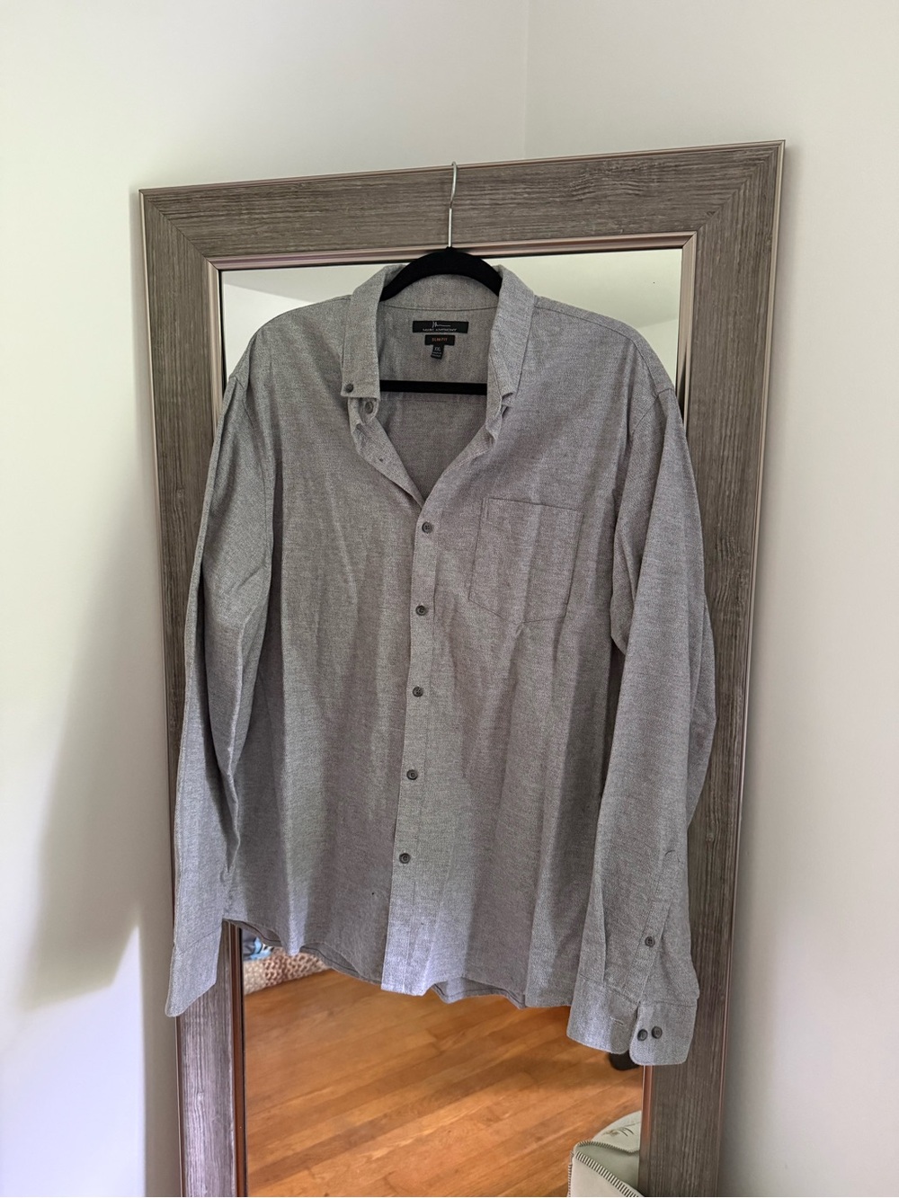 Marc Anthony Slim Fit Men’s Gray Button-Up Shirt